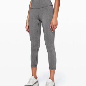 NWT Lululemon Wunder Under High-Rise Tight 25” Heathered Black Size 10 Leggings
